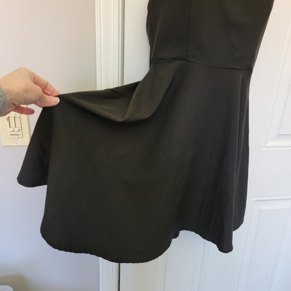 Altar'd State Black Crochet Cutout Butterfly Back A Line Short Dress Size M - Picture 4 of 13